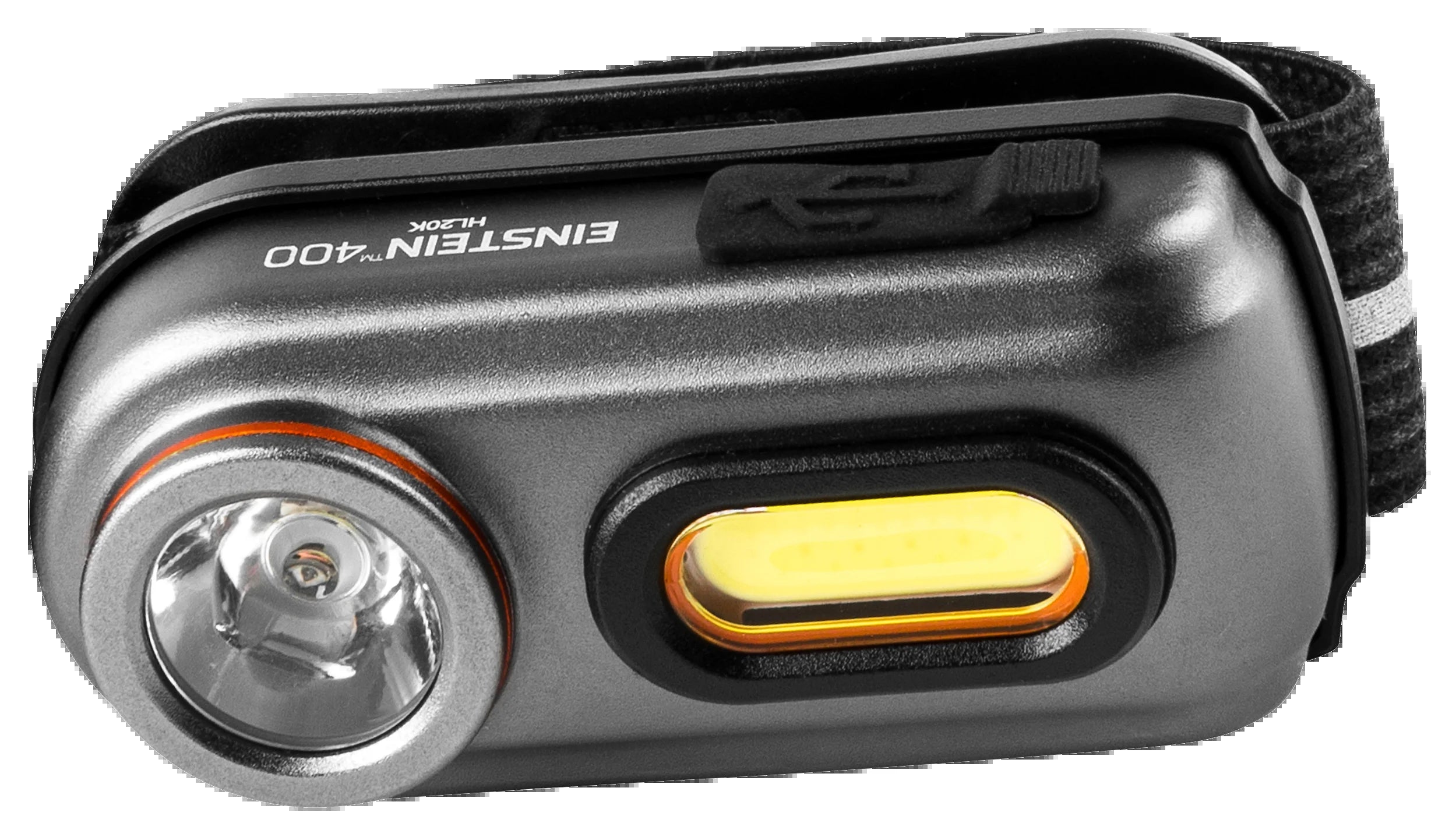 (2 Pack)  Einstein 400 Lumen COB LED Gray Rechargeable Headlamp